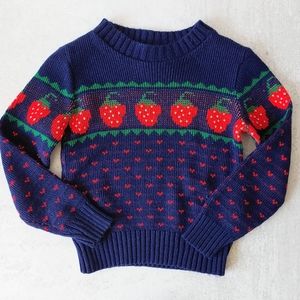 Vintage Sunshine Stuff Girls Strawberry Sweater